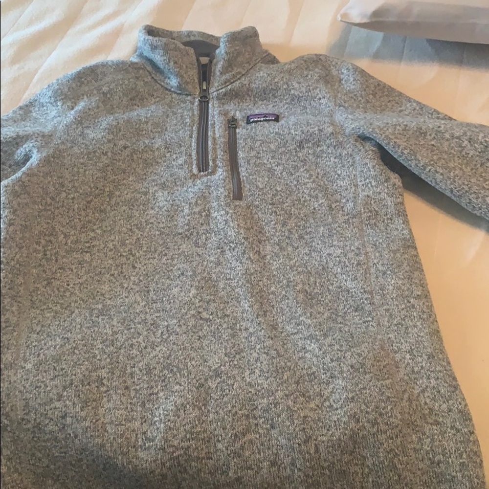 Kids half zip patagonia gray pull over